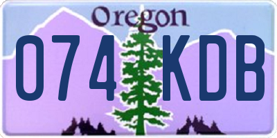 OR license plate 074KDB