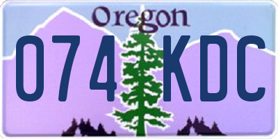 OR license plate 074KDC