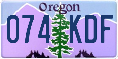 OR license plate 074KDF