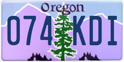 OR license plate 074KDI