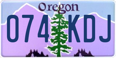 OR license plate 074KDJ