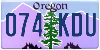 OR license plate 074KDU