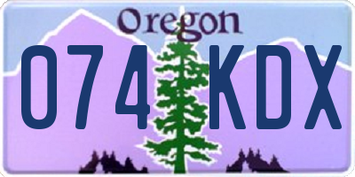OR license plate 074KDX