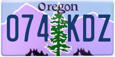OR license plate 074KDZ
