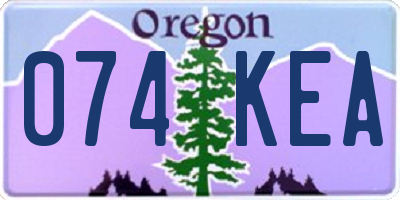 OR license plate 074KEA
