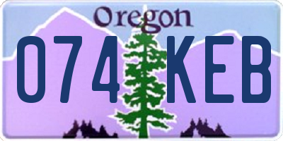 OR license plate 074KEB