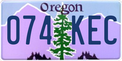 OR license plate 074KEC