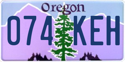 OR license plate 074KEH