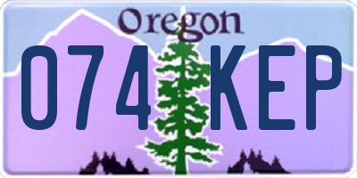 OR license plate 074KEP