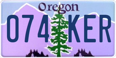 OR license plate 074KER