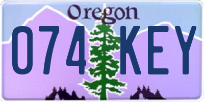 OR license plate 074KEY