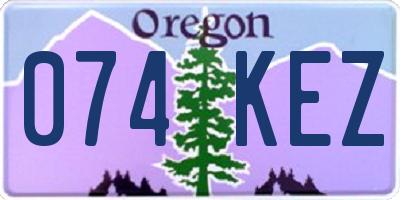 OR license plate 074KEZ