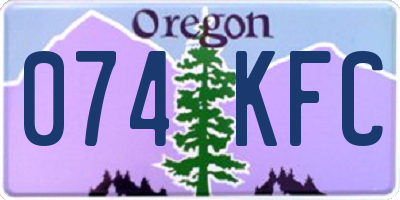 OR license plate 074KFC