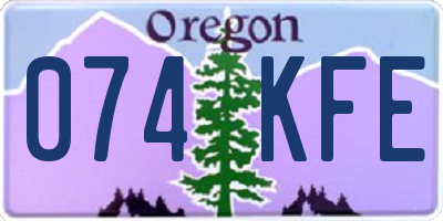 OR license plate 074KFE