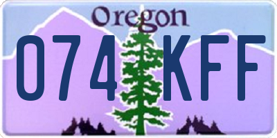 OR license plate 074KFF