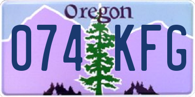 OR license plate 074KFG