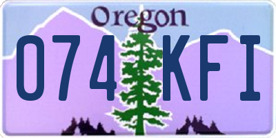 OR license plate 074KFI