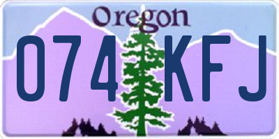 OR license plate 074KFJ