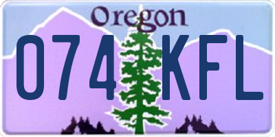 OR license plate 074KFL