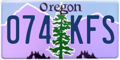 OR license plate 074KFS
