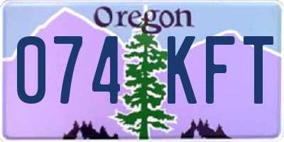 OR license plate 074KFT