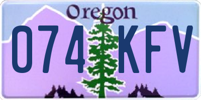 OR license plate 074KFV