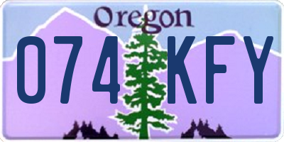 OR license plate 074KFY