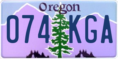 OR license plate 074KGA
