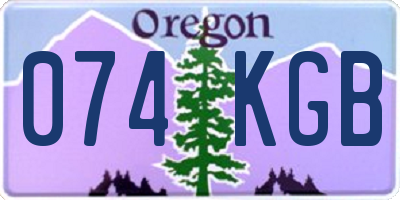 OR license plate 074KGB