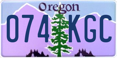 OR license plate 074KGC