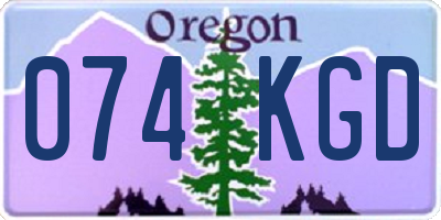OR license plate 074KGD