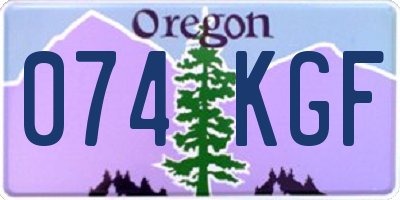 OR license plate 074KGF