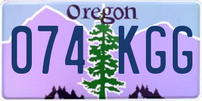 OR license plate 074KGG