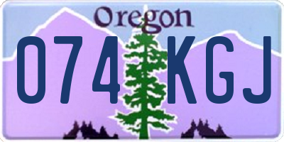 OR license plate 074KGJ