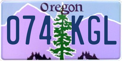 OR license plate 074KGL
