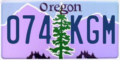 OR license plate 074KGM