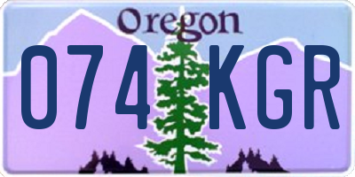 OR license plate 074KGR