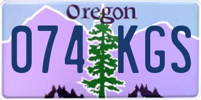 OR license plate 074KGS