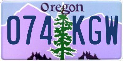 OR license plate 074KGW