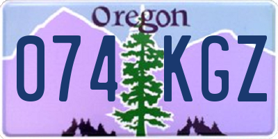 OR license plate 074KGZ