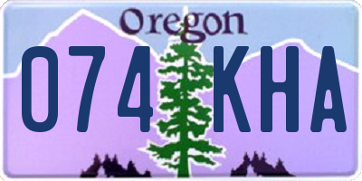 OR license plate 074KHA