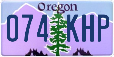 OR license plate 074KHP