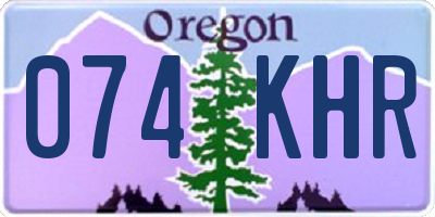 OR license plate 074KHR