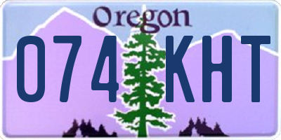 OR license plate 074KHT