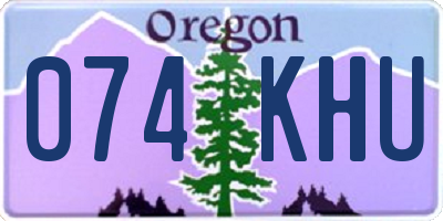 OR license plate 074KHU