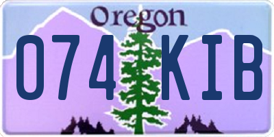 OR license plate 074KIB