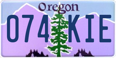 OR license plate 074KIE