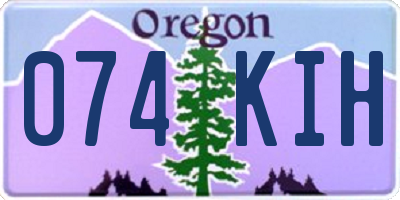 OR license plate 074KIH