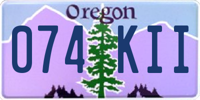 OR license plate 074KII