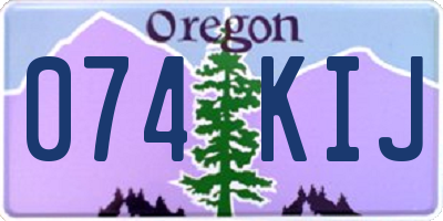 OR license plate 074KIJ